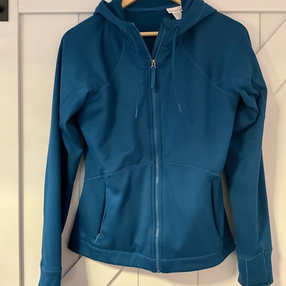 Athleta Unstoppable Full Zip Lapis Blue Sweatshirt Size Small Jacket Hoodie - Picture 4 of 9